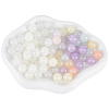 160Pcs Transparent Glass UV Reactive Beads DGLA-PA0001-10A-7
