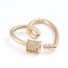 Brass Micro Pave Clear Cubic Zirconia Screw Carabiner Lock Charms X-ZIRC-I041-01G-3