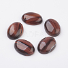 Natural Dyed & Heated Red Tiger Eye Flat Back Cabochons X-G-G741-13x18mm-13-1