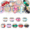 9Pcs 9 Colors Sparkling Acrylic Rhinestone Round Beads OACR-TA0003-92A-1