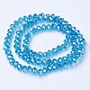 Electroplate Glass Beads Strands EGLA-A034-T6mm-A13-2