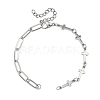 304 Stainless Steel Paperclip Chain and Cross Link Chain Bracelet Making AJEW-JB01642-1
