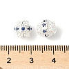 Brass Micro Pave Cubic Zirconia European Beads KK-U067-07S-3