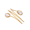 304 Stainless Steel & Imitaiton Pearl Upper Arm Cuff SA-OY003-33G-1