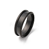 201 Stainless Steel Grooved Finger Ring Settings STAS-TAC0001-10F-B-1