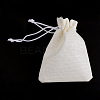 Polyester Imitation Burlap Packing Pouches Drawstring Bags X-ABAG-R005-17x23-21-2