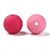 Rubberized Style Imitated Silicone Acrylic Beads MACR-T048-01A-15-2