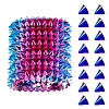1 Yard 12-Row Resin Spike Stud Cone Flatback Punk Rock Trim Mesh Bead Craft FIND-TA0006-73C-2