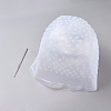 Reusable Silicone Hair Cap X-AJEW-WH0021-07-1