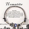 Synthetic Non-magnetic Hematite & Glass Beads Stretch Bracelets IK4988-5-1