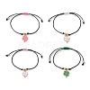 Alloy Enamel Clover Charm Bracelet BJEW-JB09962-1