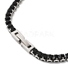 Black Cubic Zirconia Tennis Bracelet BJEW-M301-01P-01-3