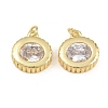 Brass Pave Clear Cubic Zirconia Pendants KK-CBA56EF-35A-G-02-1