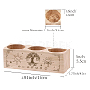 3 Hole Wood Candle Holders DIY-WH0375-006-2