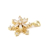 Brass Micro Pave Cubic Zirconia Rotating Pendants KK-M323-01A-G-2