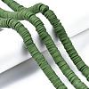 Flat Round Handmade Polymer Clay Beads CLAY-R067-10mm-43-4