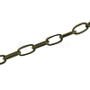 Iron Paperclip Chains CH-R025-10x5mm-AB-NF-1