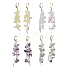 4 Pairs Natural Gemstone Dangle Earrings EJEW-MZ00594-2
