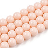 Opaque Solid Color Glass Beads Strands X-GLAA-T032-P8mm-09-1