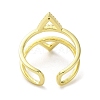 Brass Triangle Open Cuff Ring RJEW-A042-02-3