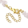 Natural Rose Quartz Anklets AJEW-AN00592-10-4