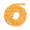 Electroplate Transparent Glass Beads Strands EGLA-A046-01A-07-3