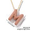 Alloy Initial Pendant Necklaces RS8745-13-1