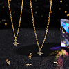 16Pcs 2 Styles Brass Micro Pave Cubic Zirconia Charms KK-UN0002-12-4