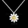 925 Sterling Silver Cubic Zirconia Pendant Necklaces NJEW-BB18709-2