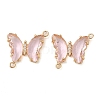 Brass Pave Faceted Glass Connector Charms FIND-Z020-04I-1