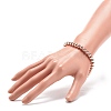 Synthetic Hematite Round Beaded Stretch Bracelet BJEW-JB08582-03-3