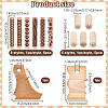 2Pcs 2 Styles Wood Pottery Foot Shaper Tools TOOL-UN0001-80-3