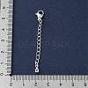 Brass Micro Pave Clear Cubic Zirconia Chain Extender KK-G491-52C-S-3