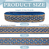 Rhombus Pattern Polyester Ribbon with Paillette OCOR-WH0047-49B-2