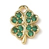 Brass Micro Pave Cubic Zirconia Charms X-KK-I276-44G-1