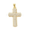 Rack Plating Brass Micro Pave Cubic Zirconia Pendants KK-S380-39D-G-1