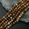Natural Agate Round Beads Strand G-L084-6mm-04-1