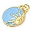 Brass Enamel Pendants KK-K339-04A-G-2