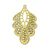 Rack Plating Iron Filigree Big Pendants X-IFIN-Q134-02G-1