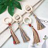 8Pcs 2 Color Wooden Napkin Rings AJEW-CF0001-08-5