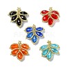 Glass Seed Beaded Woven Pendants PALLOY-MZ00292-1