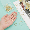 CHGCRAFT 32Pcs 4 Style Alloy Linking Rings FIND-CA0006-01-3