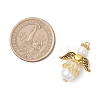 Pearlized Glass Pearl & Glass Pendants PALLOY-MZ00978-02-2