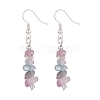Natural Fluorite Chips Beaded Jewelry Set SJEW-JS01232-02-5