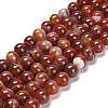 Natural Striped Agate/Banded Agate Beads Strands G-G582-8mm-59-2