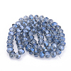 Electroplated Glass Beads Strands X-EGLA-T003-10mm-H02-2