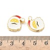 Christmas Brass Enamel Beads KK-I474-G05-3