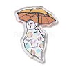 Halloween Theme Ghost Opaque Acrylic Pendants SACR-Z005-06B-1