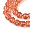 Baking Paint Glass Beads Strands X-DGLA-Q023-6mm-DB28-3