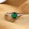 Brass Micro Pave Cubic Zirconia Finger Rings for Women FS-WG14AB5-05-2